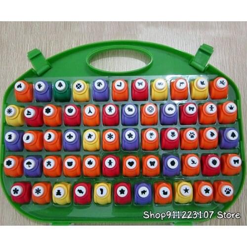 58pcs/set Mini Scrapbook Punches Embossing Craft DIY Flower Paper Craft Punch Machine For Metal Hole Puncher Shape Scrapbooking