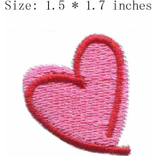 Heart 1.5"wide embroidery patch for Sports Patches/country patch/valentines day patch