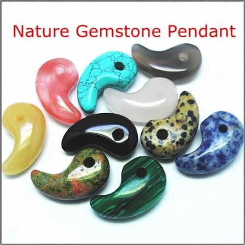 Wholesale 5pcs nature gem stone pendants fashion jewelry pendant top fashion mens jewelry pendants size15x30mm
