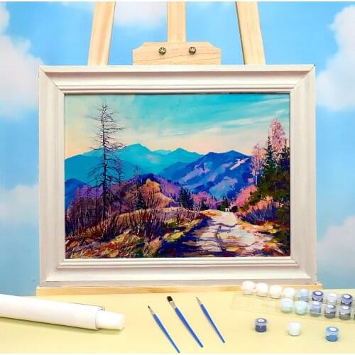 Landscape Sunny Autumn Paint By Numbers Package Acrylic Paints 40*50 Boards By Numbers Home Decor For Children Handicraft