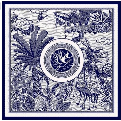 Luxury Designer Silk Shawl Scarf Silk Scarf 90*90cm Square Manual Twill Scarf Designer Brand Twill Silk Scarf 90cm