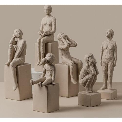 Nordic Creative Ceramic Body Art Sculpture Simple Decoration Living Room Bedroom Art Home Decorat Ornaments