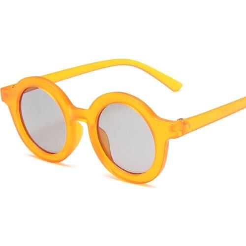 Bohosco Boy Girl Retro Sunglasses UV Protection Fashion Cute Cartoon Round Shape Sunglasses Children Vintage Classic Eyewear