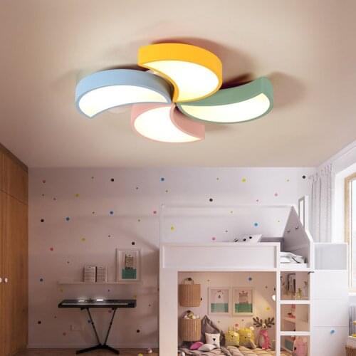 Childrens room lamp boy girl creative personality bedroom room lamp simple nordic led ceiling lamp