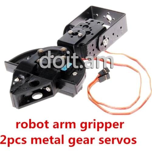 SZDOIT Metal Mechanical Claw Manipulator RC Robot Arm Gripper/Clamp With 2pcs High Torque Servo DIY For Arduino Educational Toy