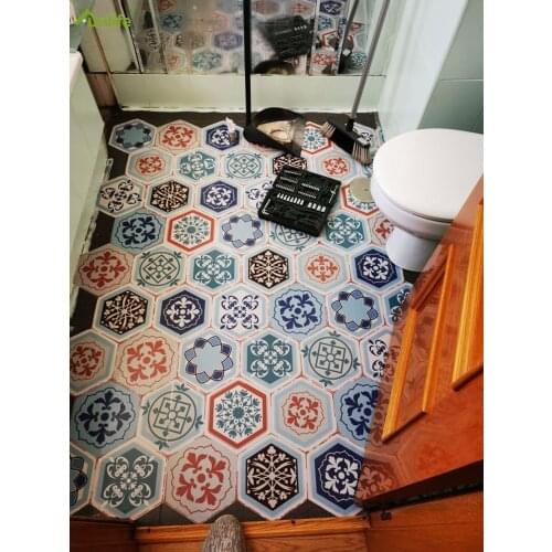 Funlife Waterproof Floor Sticker Tile Sticker,Creative Home Decor Wall Sticker,Anti-slip Mat Stickers for Bathroom Bedroom DB058
