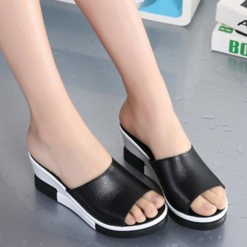 New Summer Womens Sandals Peep-Toe Shoes Woman High-Heels Platforms Casual Wedges for Women Sandalias Con Plataforma