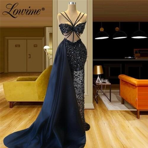 Lowime Black Long Party Dress Sexy Celebrity Dresses 2021 New Arrival Mermaid Arabic Prom Dresses Evening Wear Gowns Customized