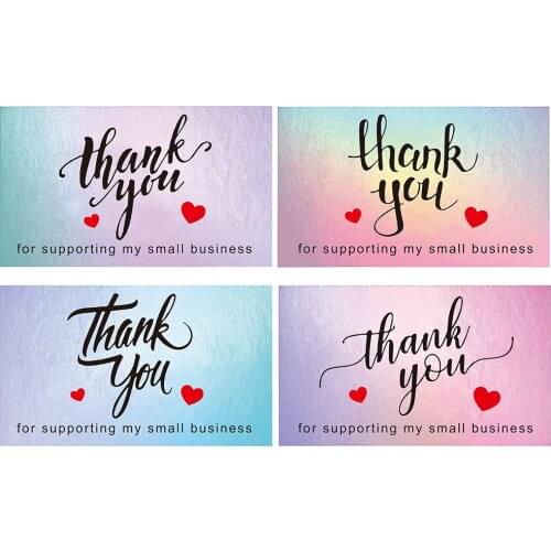 10pcs Thank You for Your Order Business Cards Shopping Purchase Thanks Greeting Cards Appreciation Card for Small Business 5*9cm