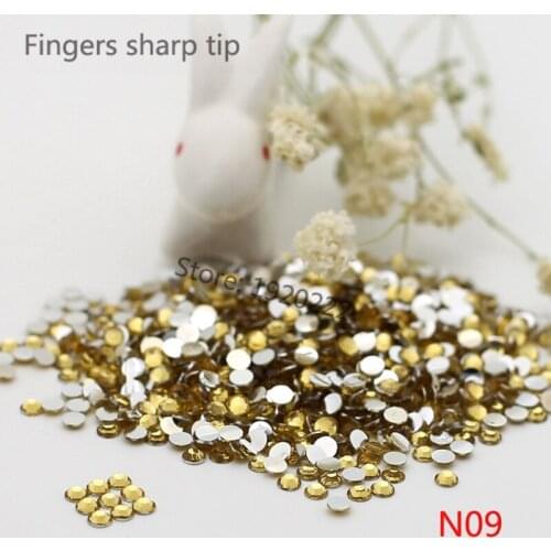 1000 pcs SS10 Crystal Huang 14 Facets Resin Round Rhinestone Sparkling Rhinestones Nail Art Decoration DIY N09