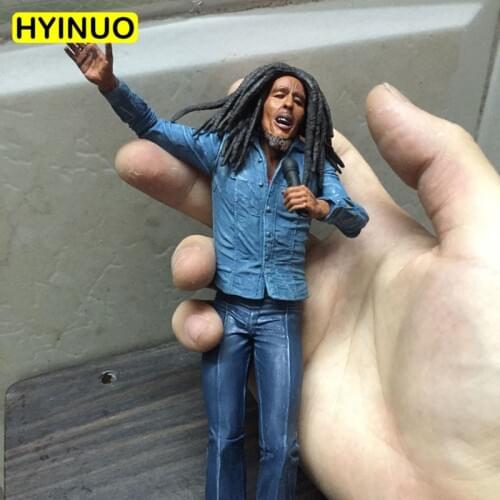 18cm Scale The Originator of Reggae Music Musician Bob Marley Hand Model Doll PVC Action Figures Doll