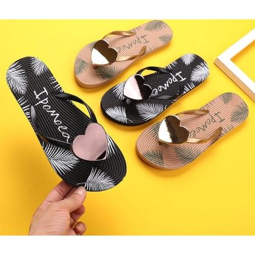 2021 Pink Lover Summer Slippers sandals Shoes Woman open Toe Flip Flops Clear Women Outdoor Flat Beach Slides