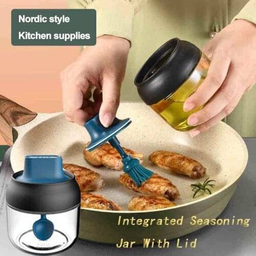 280ML Seal Spice Jars Multifunction Glass Spice Tins Spice Seasoning Containers With Label Salts Flour Oatmeal Storage Container