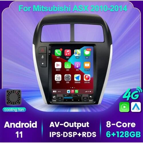 NaviFly 6GB 128GB Android 11 Car Multimedia Player Stereo Receiver GPS For Mitsubishi ASX 1 2010 - 2016 For Tesla Style Screen