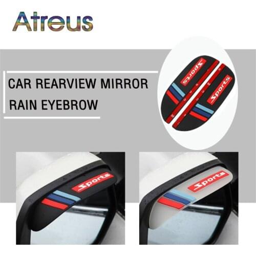 Car Styling Rear view Mirror sticker soft rubber rain eyebrow for Chevrolet Lacetti Cruze Captiva Mitsubishi Lancer 10 Outlander