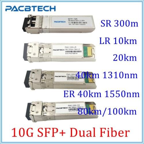 Free shipping 10G SFP+Transceiver Dual Fiber 20km 40km 80km 100km LC Connector SFP Module Compatible with cisco mikrotik juniper