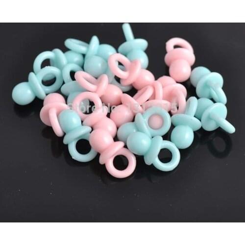 Free Shipping!Wholesale Diy 100PCs mixed Candy Color Acrylic Crystal Baby Pacifier Charm Pendants for baby 21x12mm Z151