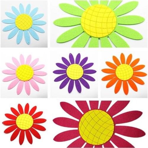 18cm Beauty Color Sun Flower Felt Cloth Material DIY Decoration Children Room For Kids Home Cute Decoration Craft Jewelry 2018