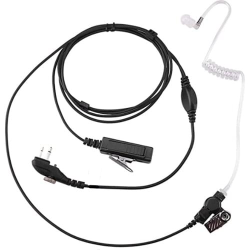 BD502i PD502 Earpiece Headset for Hytera PD562 TC-508 Walkie Talkie 2 Way Radio with Acoustic Tube Earpiece and Mic PTT