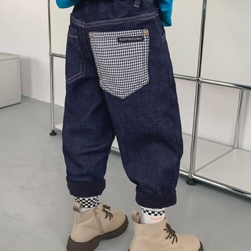 GZLEADER Blue Trousers For Boys
