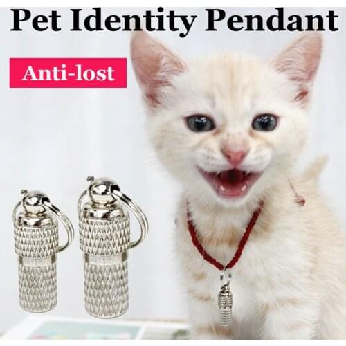 Pet Dog Identity Name Address Card ID Tag Anti-Lost Dogs Pendant Tags Metal Nameplate Single Cat Collar Puppy Accessories 1PCS