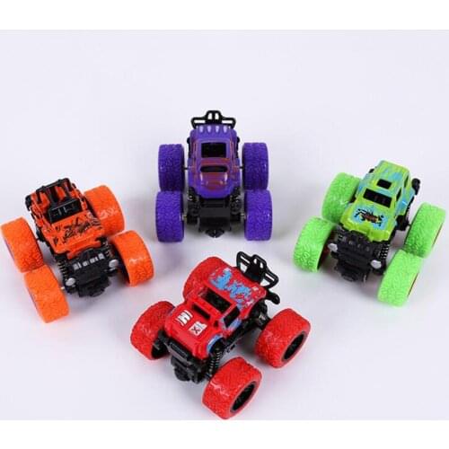 Inertia Four-Wheel Drive Off-Road Vehicle Shockproof Shock Boy Simulation Toy Stunt Swing Big Foot Car Model Children Gift