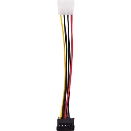 4Pin IDE Molex to 15Pin Serial ATA SATA HDD Power Adapter Cable Y Splitter Hard Drive Power Supply Cable