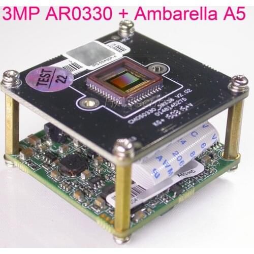 3.0MP H.264 2048 x 1536 1/3" Aptina AR0330 CMOS + Ambarella A5 CCTV IP camera PCB board module (optinal parts)
