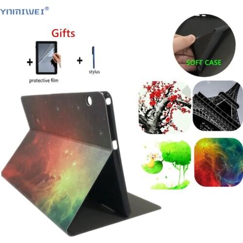 Leather Case For Huawei MediaPad T5 AGS2-W09/L09/L03/W19 10.1"Tablet stand cover for huawei mediapad T5 10 Soft case +Films