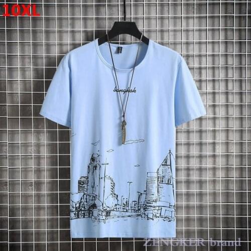Summer short-sleeved t-shirt mens summer trend loose compassionate new large size t half-sleeved t-shirt mens clothes