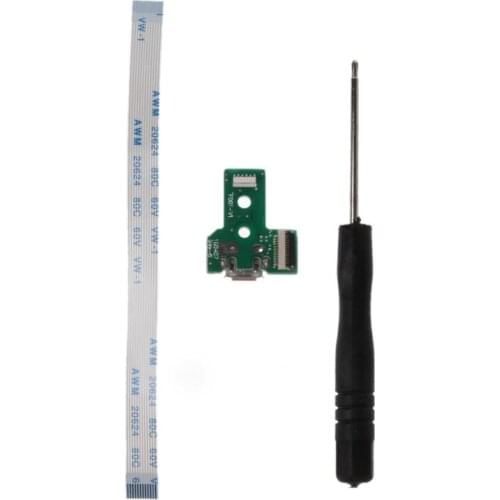 Circuit Board Slim USB Charging Plate Controller Socket Port JDS-030 12 Pin Flexible Power Cable Replacement Parts for sony 4