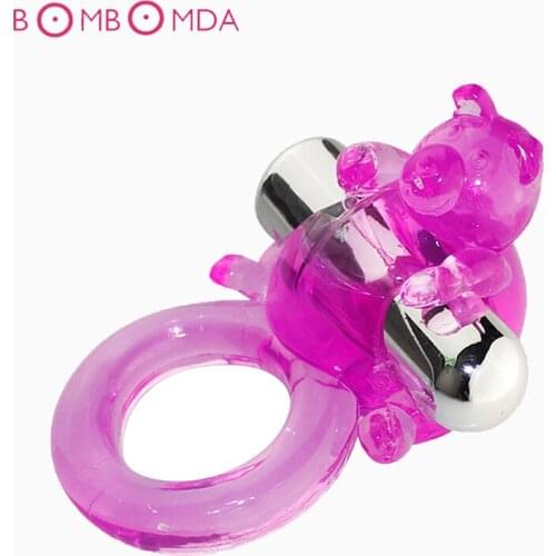 Male Cock Rings Vibrator Delayed Ejaculation Aid Penis Erect Lasting Time Silicone Penis Rings Pene Cage Ring Sex Toys For Men