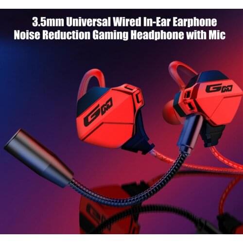 3.5mm Universal Wired In-Ear Earphone Noise Reduction Gaming Headphone Cable noise reduction with-mai no delay game headset