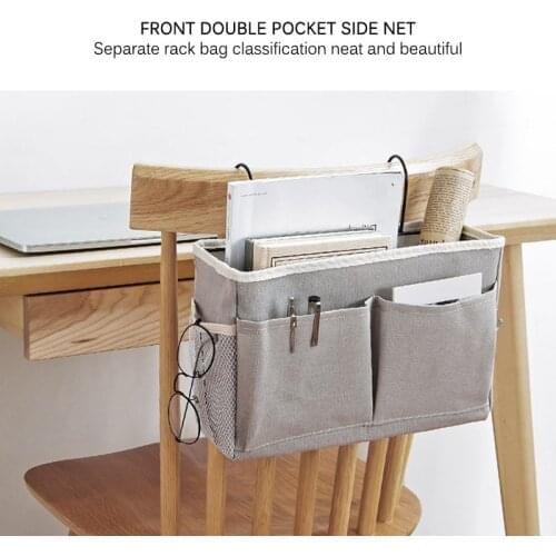 New Lattice Hanging Storage Bag Bedside Storage Organizer Dorm Room Phone Book Magazine Storage Bag Holder Bed Pocket