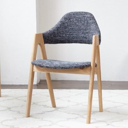Pure Solid Wood Dining Chair Fashion Cloth Art Design Water Qu Liu Book Table Chair Modern Simple Leisure Chair