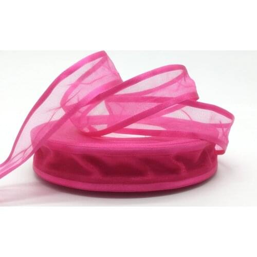 Wholesale 5Yards 1"(25mm) Rose Broadside Organza Ribbon Bow Wedding Christmas Party Wrapping Decoration Lace Crafts