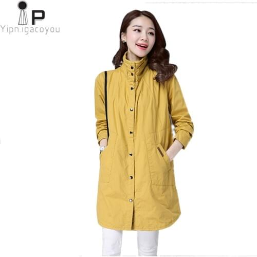 Casual Long Coat Women Windbreaker Autumn Harajuku Ladies Trench Coat New Female Plus Size Vintage Female Overcoat 3XL Outerwear