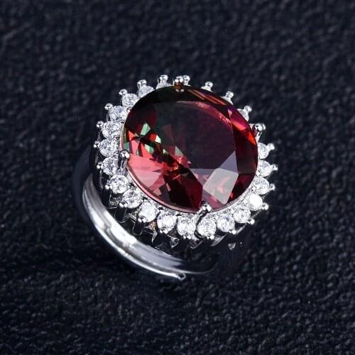 Luxury New Style Colour AAA Zircon Silver Plated Ring Bohemia Charm Princess Opening Ring Fashion Charm Women Wedding Jewelry