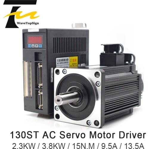 AC Servo Motor Driver 2.3KW 3.8KW 15N.M 9.5A 13.5A 130ST Series AC Motor Matched Servo Driver AASD 30A 50A Complete Motor kit