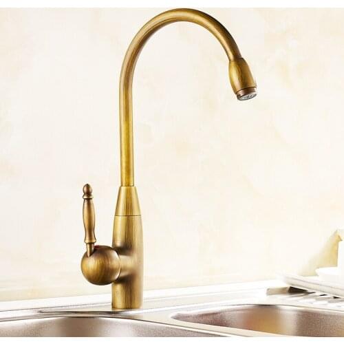 Kitchen Faucets Antique Bronze Faucet for Kitchen Mixer Tap With Ceramic Crane Cold And Hot Kitchen Sink Tap Water Mixers