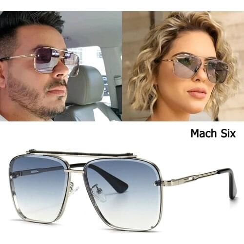 NONOR 2021 Fashion Classic Mach Six Style Gradient Sunglasses Cool Men Vintage Brand Design Sun Glasses Oculos De Sol