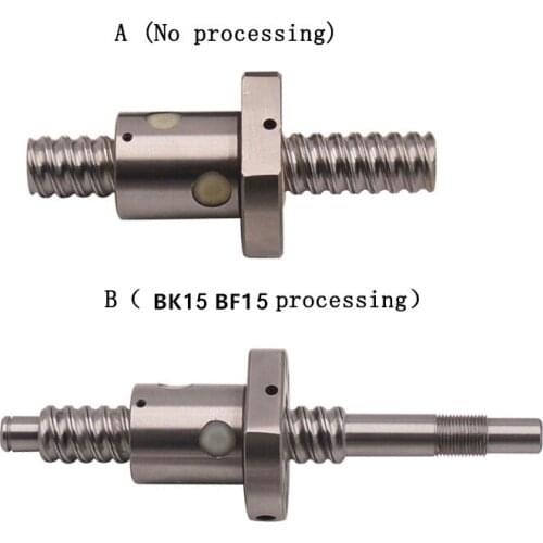 Ballscrew SFU2010 length 250mm ball screw with flange single nut or BK15 BF15 end machined CNC parts