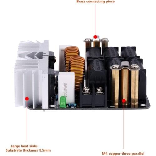 Low ZVS 12-48V 20A 1000W High Frequency Induction Heating Machine Module