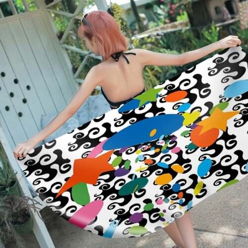 Yogo Spa Outdoor Mats Quick Drying Beach Towel Cartoon Colorful Dinosaur No Sand Swimming Towel For Children Adult 150x70cm