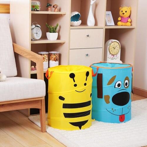Baby Toys Storage Basket Cartoon Monkey Storage Box Household Dustproof Laundry Basket Foldable Kid Toy Sundries Organizer Bag