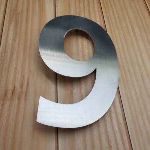 15cm House Number Sign #0-9 Huisnummer Outdoor Silver 6 Inch.Door Numbers Letters Home Address Signage Numeros Mail Box Numbers