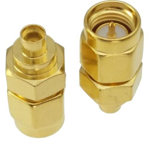 1pce SMA male plug to MMCX female jack RF coaxial adapter connector