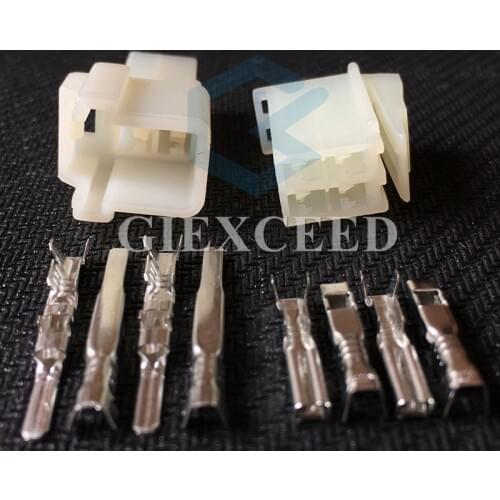 2 Sets 4 Pin 6090-1011 6090-1041 Female Male PA66 Automotive Electrical Wire Cable Connector For Auto Wiring Harness Socket