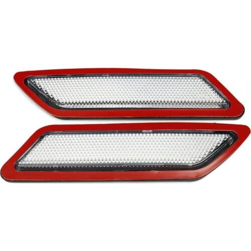 2PCS Crystal White Lens Front Side Marker Fender Bumper Reflector For BMW 2012-2015 F30 F31 3-Series Base Bumper Model