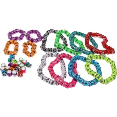 20 pcs 2021 multicolor Pigeon Foot Ring With Word Earrings Quality Durable Bird Ring Racing Pigeon Foot Ring Bird Tools